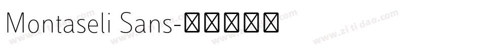 Montaseli Sans字体转换